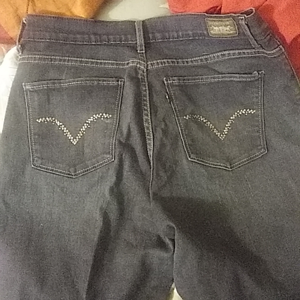 Levis dark blue boot cut jeans